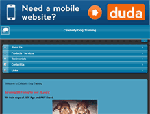 Tablet Screenshot of celebritydogtraining.com